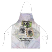 Jimothy The Raccoon Short Spines Long Story Apron Vintage Polaroid Scrapbook Photography Collage