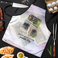 Jimothy The Raccoon Short Spines Long Story Apron Vintage Polaroid Scrapbook Photography Collage