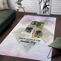 Jimothy The Raccoon Short Spines Long Story Area Rug Vintage Polaroid Scrapbook Photography Collage