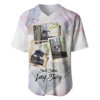 Jimothy The Raccoon Short Spines Long Story Baseball Jersey Vintage Polaroid Scrapbook Photography Collage