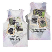 Jimothy The Raccoon Short Spines Long Story Basketball Jersey Vintage Polaroid Scrapbook Photography Collage