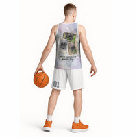 Jimothy The Raccoon Short Spines Long Story Basketball Jersey Vintage Polaroid Scrapbook Photography Collage