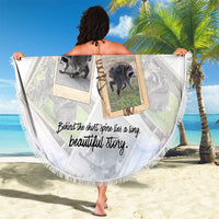 Jimothy The Raccoon Short Spines Long Story Beach Blanket Vintage Polaroid Scrapbook Photography Collage