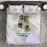 Jimothy The Raccoon Short Spines Long Story Bedding Set Vintage Polaroid Scrapbook Photography Collage