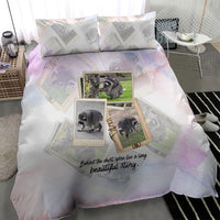 Jimothy The Raccoon Short Spines Long Story Bedding Set Vintage Polaroid Scrapbook Photography Collage