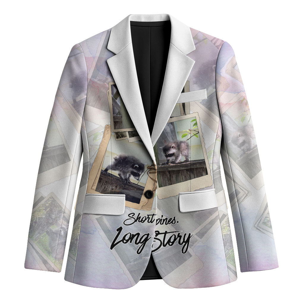 Jimothy The Raccoon Short Spines Long Story Blazer Vintage Polaroid Scrapbook Photography Collage