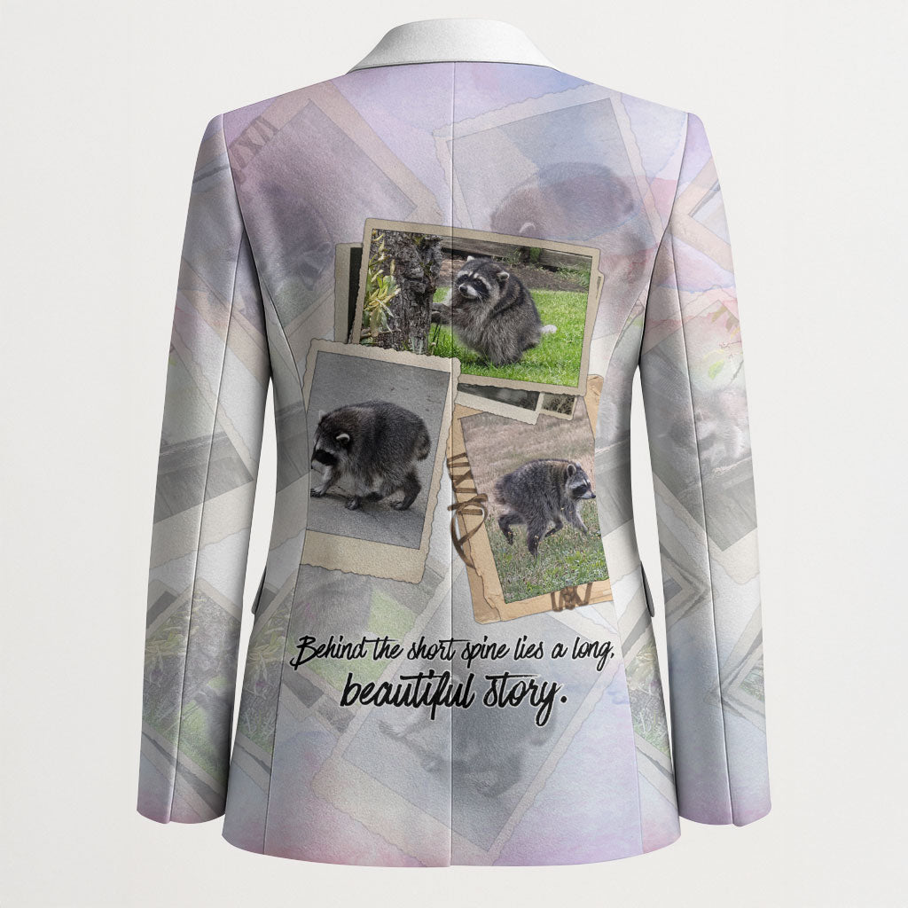 Jimothy The Raccoon Short Spines Long Story Blazer Vintage Polaroid Scrapbook Photography Collage