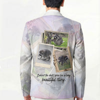 Jimothy The Raccoon Short Spines Long Story Blazer Vintage Polaroid Scrapbook Photography Collage