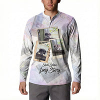 Jimothy The Raccoon Short Spines Long Story Button Sweatshirt Vintage Polaroid Scrapbook Photography Collage