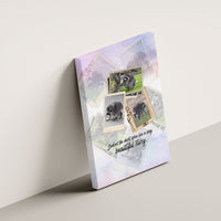 Jimothy The Raccoon Short Spines Long Story Canvas Wall Art Vintage Polaroid Scrapbook Photography Collage