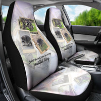 Jimothy The Raccoon Short Spines Long Story Car Seat Cover Vintage Polaroid Scrapbook Photography Collage