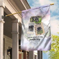 Jimothy The Raccoon Short Spines Long Story Garden Flag Vintage Polaroid Scrapbook Photography Collage