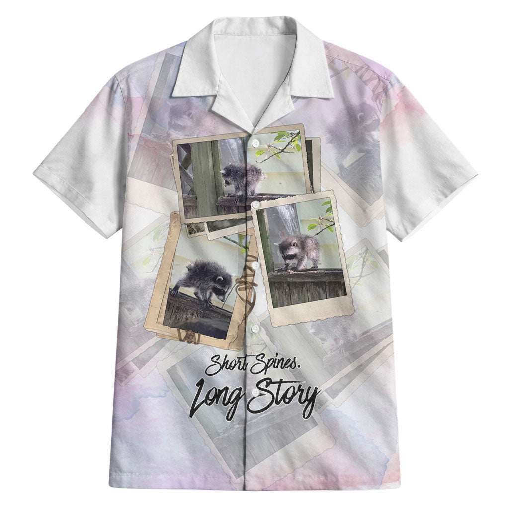 Jimothy The Raccoon Short Spines Long Story Hawaiian Shirt Vintage Polaroid Scrapbook Photography Collage