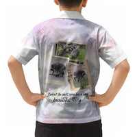 Jimothy The Raccoon Short Spines Long Story Hawaiian Shirt Vintage Polaroid Scrapbook Photography Collage