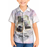 Jimothy The Raccoon Short Spines Long Story Kid Hawaiian Shirt Vintage Polaroid Scrapbook Photography Collage