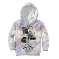 Jimothy The Raccoon Short Spines Long Story Kid Hoodie Vintage Polaroid Scrapbook Photography Collage