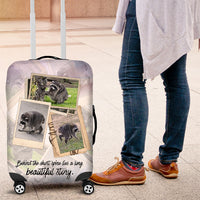 Jimothy The Raccoon Short Spines Long Story Luggage Cover Vintage Polaroid Scrapbook Photography Collage