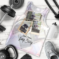 Jimothy The Raccoon Short Spines Long Story Men Tank Top Vintage Polaroid Scrapbook Photography Collage