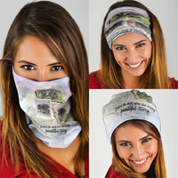 Jimothy The Raccoon Short Spines Long Story Neck Gaiter Vintage Polaroid Scrapbook Photography Collage