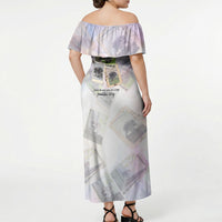 Jimothy The Raccoon Short Spines Long Story Off Shoulder Maxi Dress Vintage Polaroid Scrapbook Photography Collage