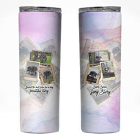 Jimothy The Raccoon Short Spines Long Story Skinny Tumbler Vintage Polaroid Scrapbook Photography Collage