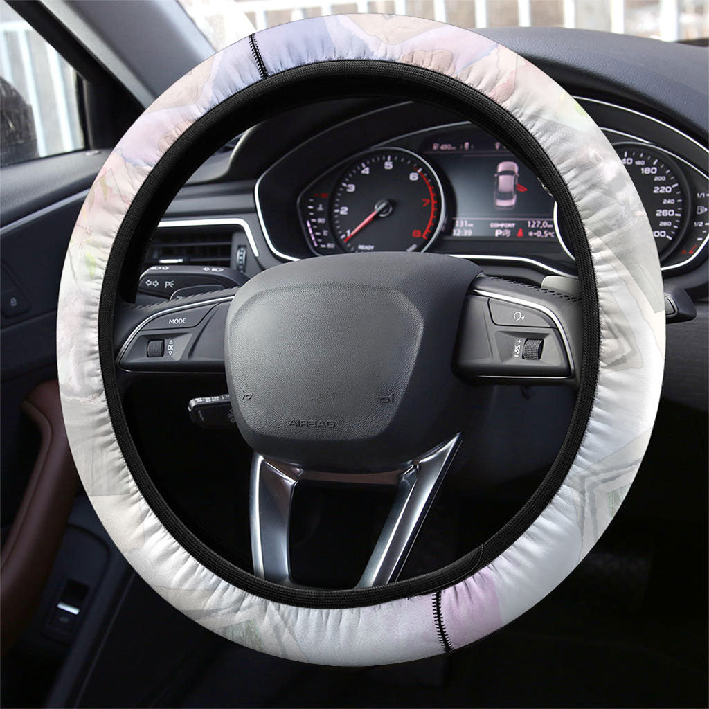 Jimothy The Raccoon Short Spines Long Story Steering Wheel Cover Vintage Polaroid Scrapbook Photography Collage
