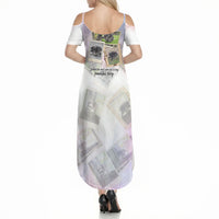Jimothy The Raccoon Short Spines Long Story Summer Maxi Dress Vintage Polaroid Scrapbook Photography Collage