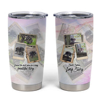 Jimothy The Raccoon Short Spines Long Story Tumbler Cup Vintage Polaroid Scrapbook Photography Collage