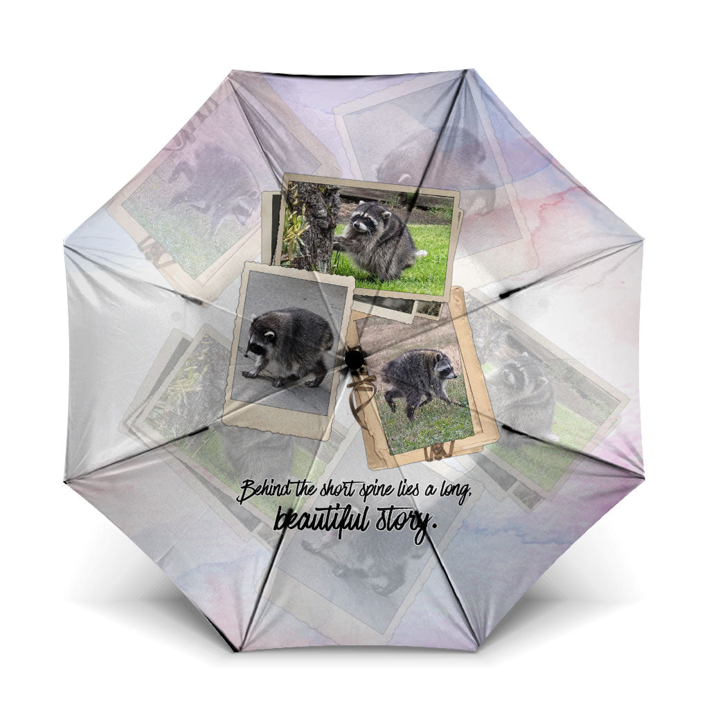 Jimothy The Raccoon Short Spines Long Story Umbrella Vintage Polaroid Scrapbook Photography Collage