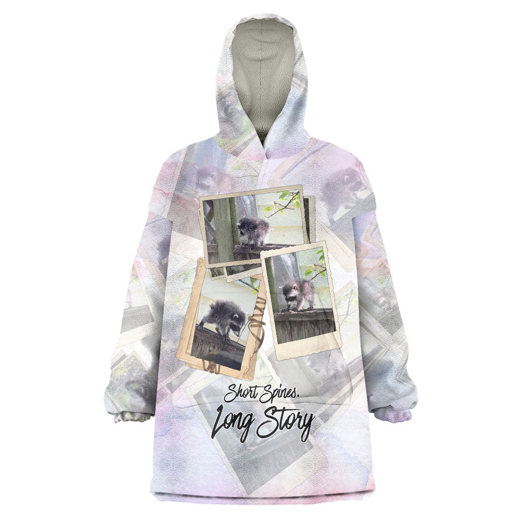 Jimothy The Raccoon Short Spines Long Story Wearable Blanket Hoodie Vintage Polaroid Scrapbook Photography Collage