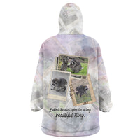 Jimothy The Raccoon Short Spines Long Story Wearable Blanket Hoodie Vintage Polaroid Scrapbook Photography Collage