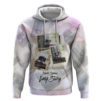 Jimothy The Raccoon Short Spines Long Story Zip Hoodie Vintage Polaroid Scrapbook Photography Collage