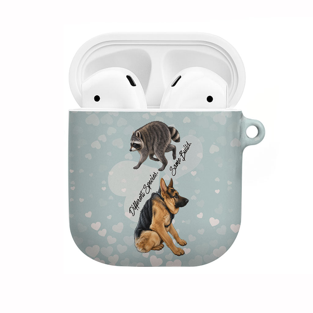 Jimothy The Raccoon And Dogs AirPods Case Different Species Same Build Inspirational Heart