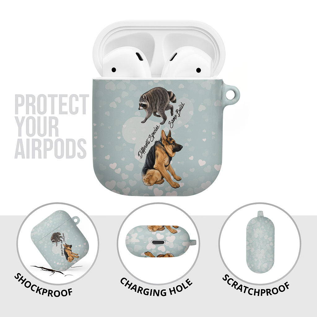 Jimothy The Raccoon And Dogs AirPods Case Different Species Same Build Inspirational Heart