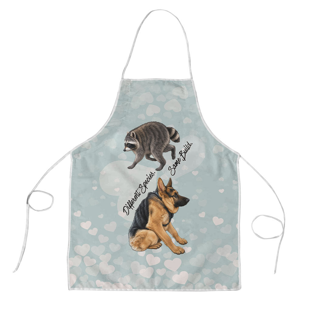 Jimothy The Raccoon And Dogs Apron Different Species Same Build Inspirational Heart