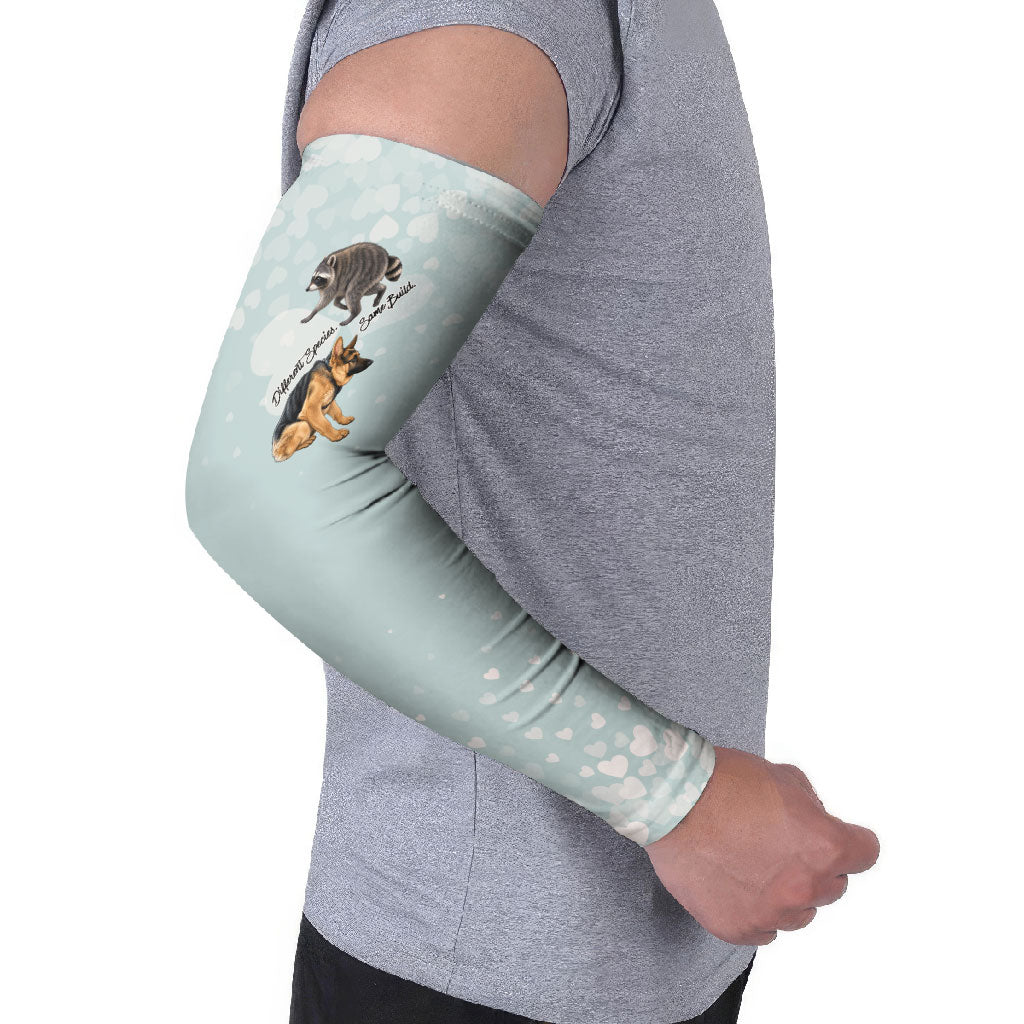 Jimothy The Raccoon And Dogs Arm Sleeves Different Species Same Build Inspirational Heart