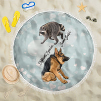 Jimothy The Raccoon And Dogs Beach Blanket Different Species Same Build Inspirational Heart