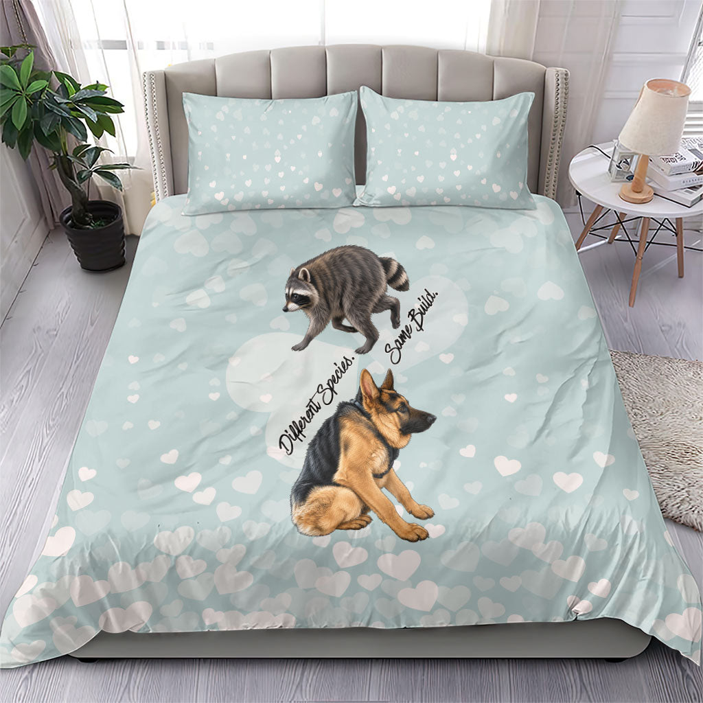 Jimothy The Raccoon And Dogs Bedding Set Different Species Same Build Inspirational Heart