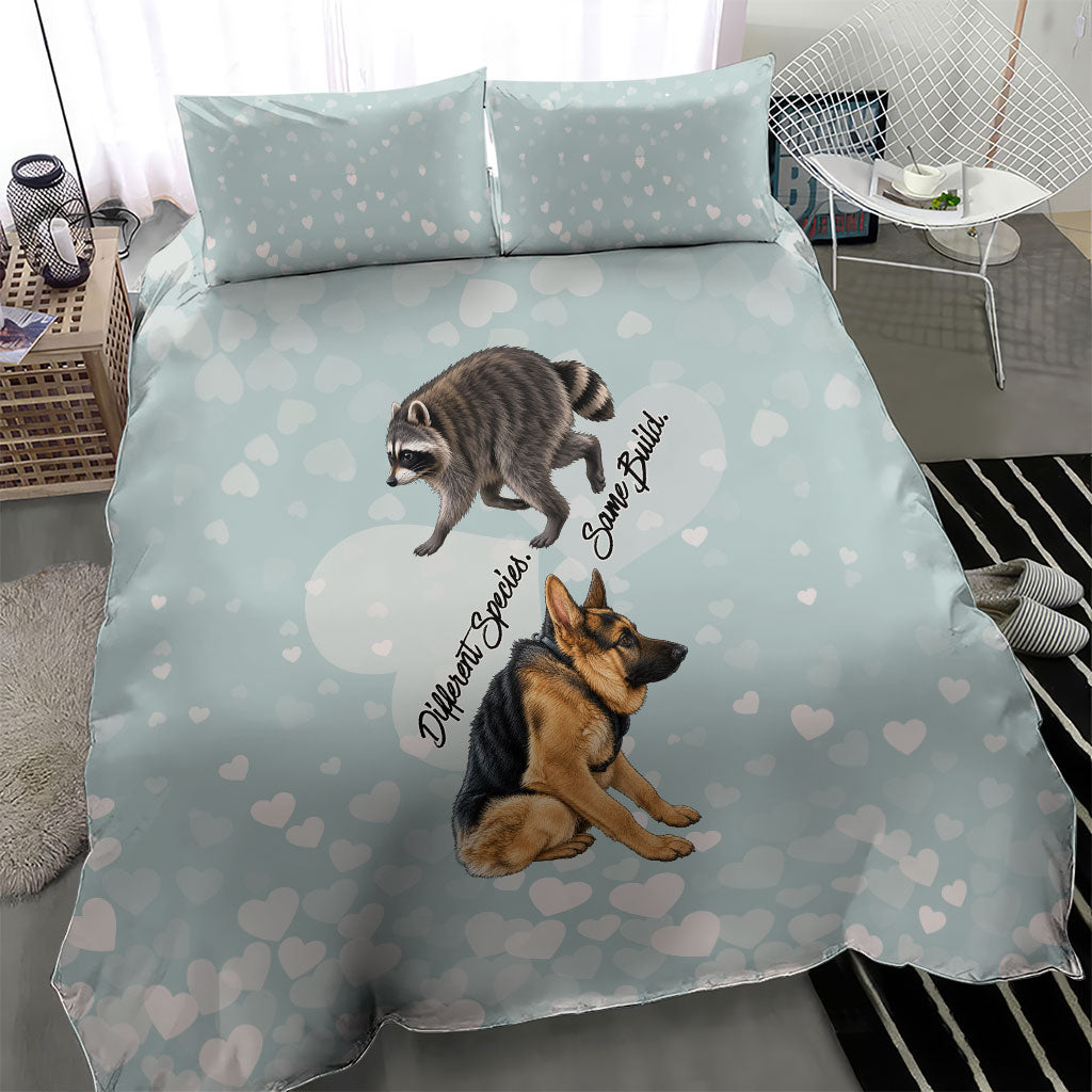 Jimothy The Raccoon And Dogs Bedding Set Different Species Same Build Inspirational Heart