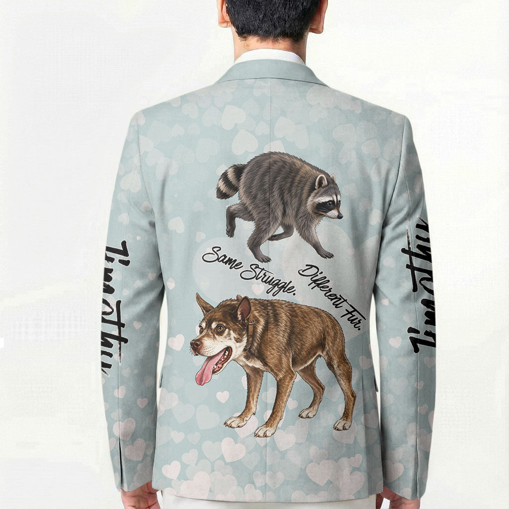 Jimothy The Raccoon And Dogs Blazer Different Species Same Build Inspirational Heart