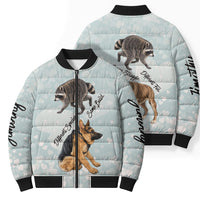 Jimothy The Raccoon And Dogs Bomber Puffer Jacket Different Species Same Build Inspirational Heart