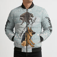 Jimothy The Raccoon And Dogs Bomber Puffer Jacket Different Species Same Build Inspirational Heart