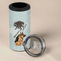 Jimothy The Raccoon And Dogs 4 in 1 Can Cooler Tumbler Different Species Same Build Inspirational Heart