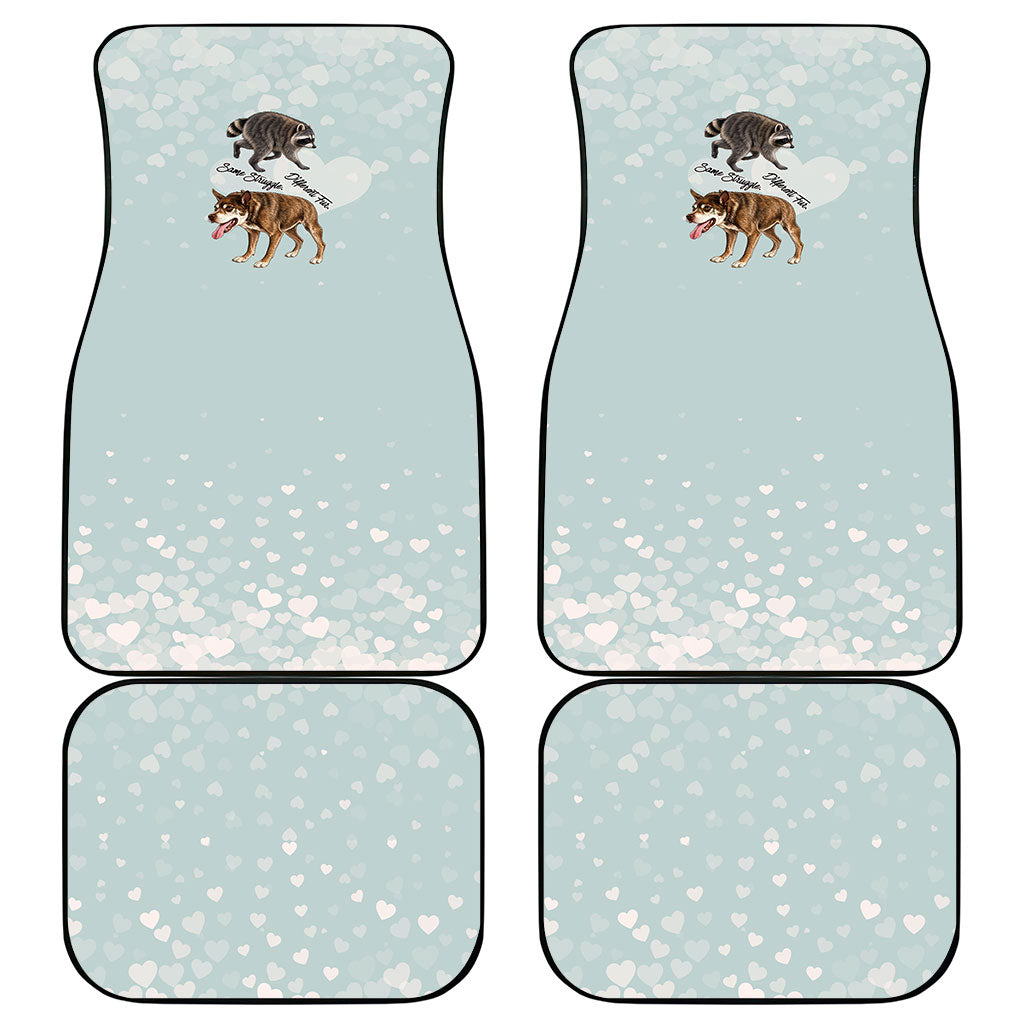Jimothy The Raccoon And Dogs Car Mats Different Species Same Build Inspirational Heart