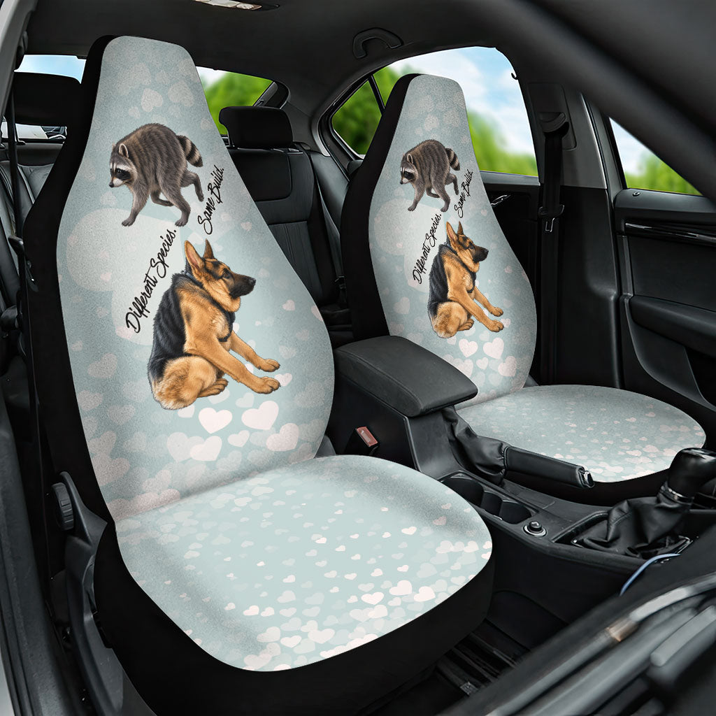 Jimothy The Raccoon And Dogs Car Seat Cover Different Species Same Build Inspirational Heart