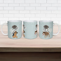 Jimothy The Raccoon And Dogs Ceramic Mug Different Species Same Build Inspirational Heart