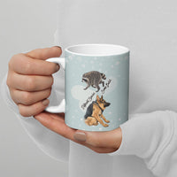 Jimothy The Raccoon And Dogs Ceramic Mug Different Species Same Build Inspirational Heart