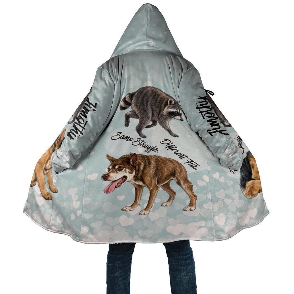 Jimothy The Raccoon And Dogs Cloak Different Species Same Build Inspirational Heart