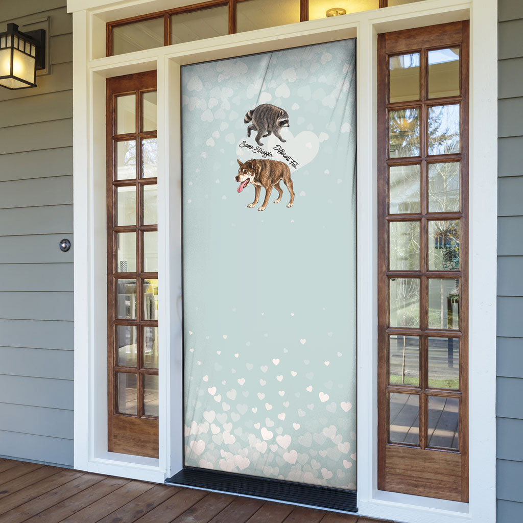 Jimothy The Raccoon And Dogs Door Cover Different Species Same Build Inspirational Heart
