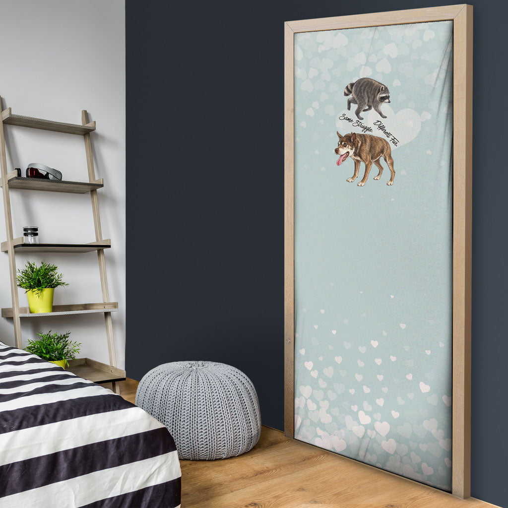 Jimothy The Raccoon And Dogs Door Cover Different Species Same Build Inspirational Heart